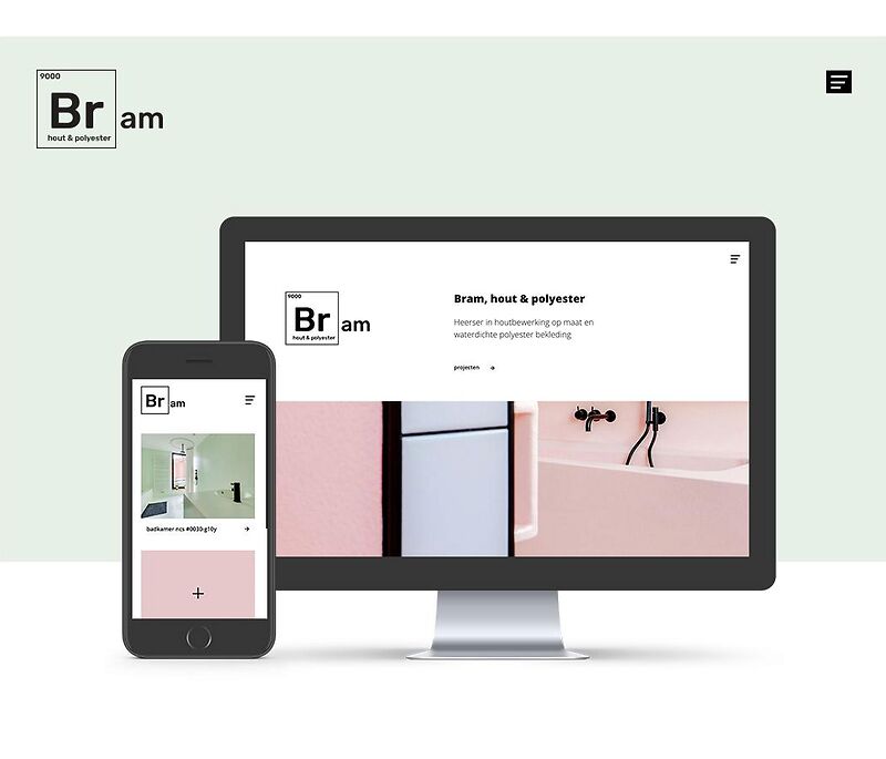 Bram, hout & polyester